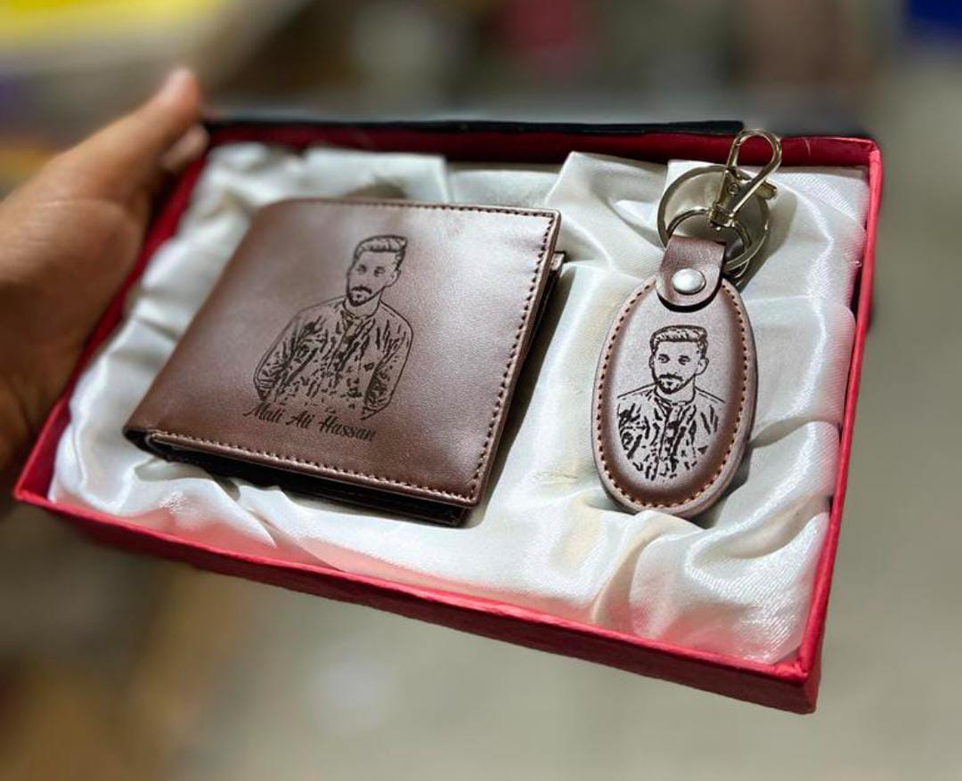Customized Photo Wallet Gift Set for Men