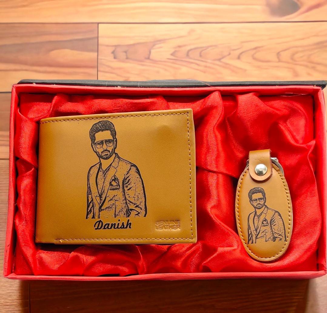 Customized Photo Wallet Gift Set for Men