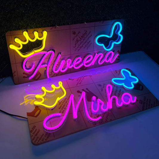 Customized Neon Sign 1 Name – Personalized LED Wall Light for Home & Gifts - Armaan Collection
