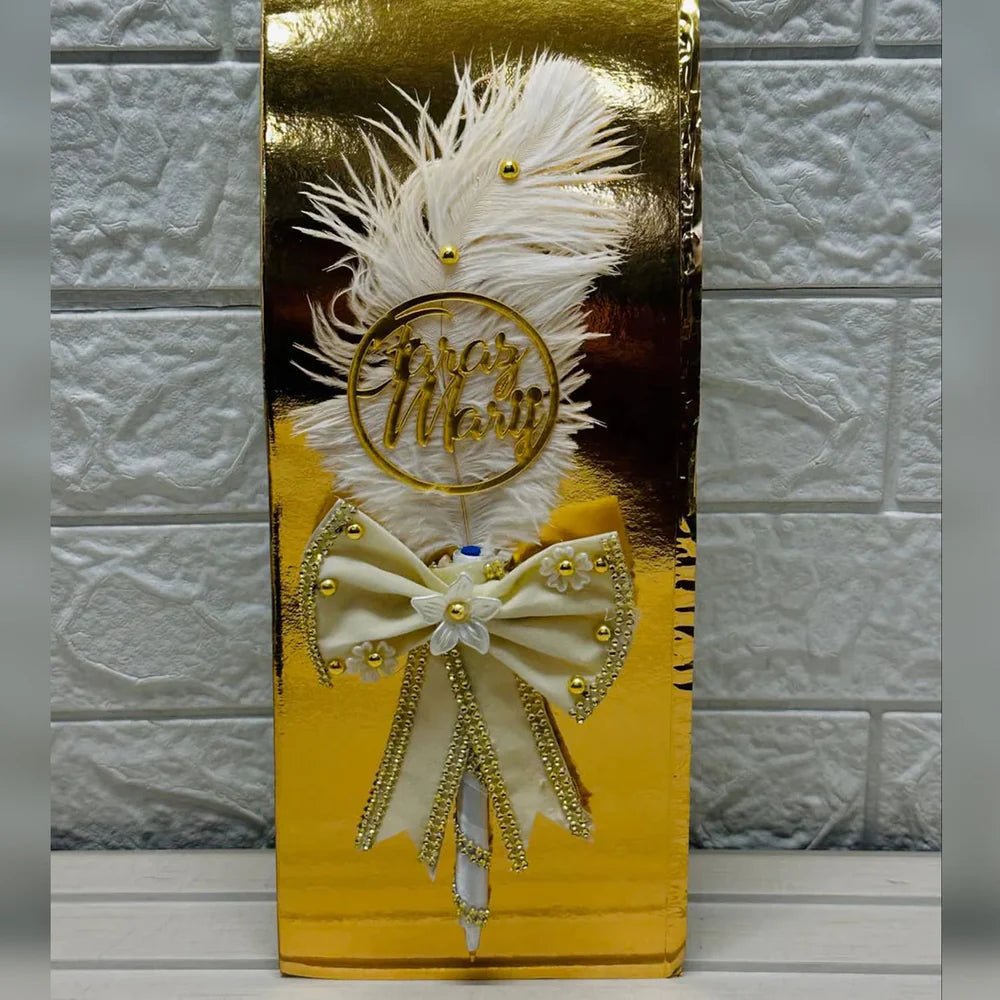 Acrylic Nikkah light booklet with Elegant Pen & Luxury Box – Personalized Wedding Gift Set - Armaan Collection