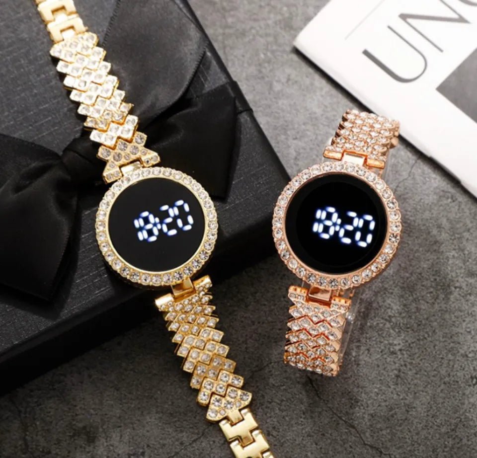 NEW STONE TOUCH ROUND LADIES WATCH - Armaan Collection