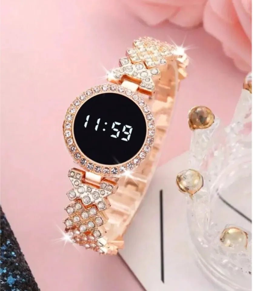 NEW STONE TOUCH ROUND LADIES WATCH - Armaan Collection