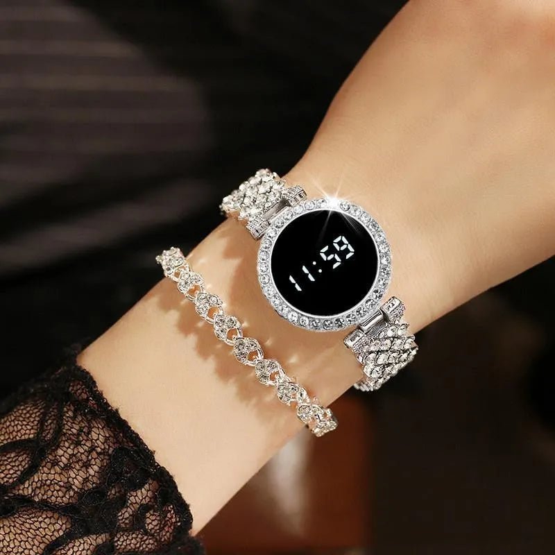NEW STONE TOUCH ROUND LADIES WATCH - Armaan Collection