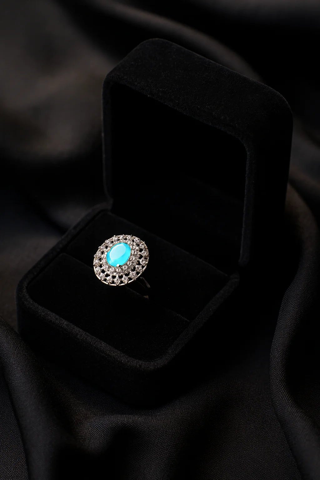 Zircon Ring - 146 (Ferozi) - Armaan Collection