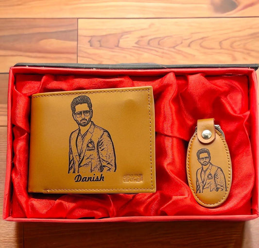 Customized Photo Wallet Gift Set for Men