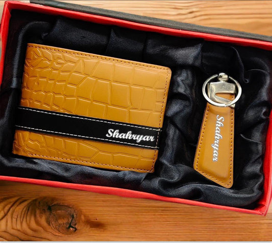 Customized Name Wallet Gift Set for Men